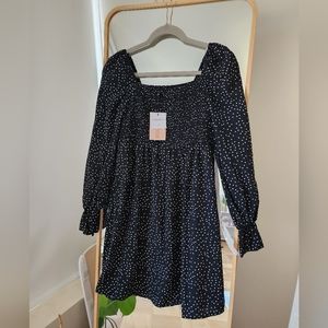 Missguided Polka Dot Off-the-Shoulder Dress